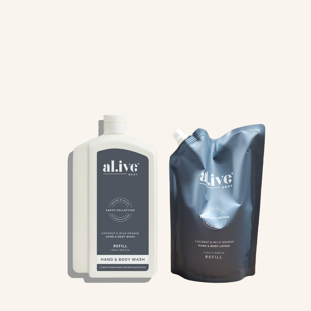 Wash & Lotion Refill Bundle - Coconut & Wild Orange | al.ive body