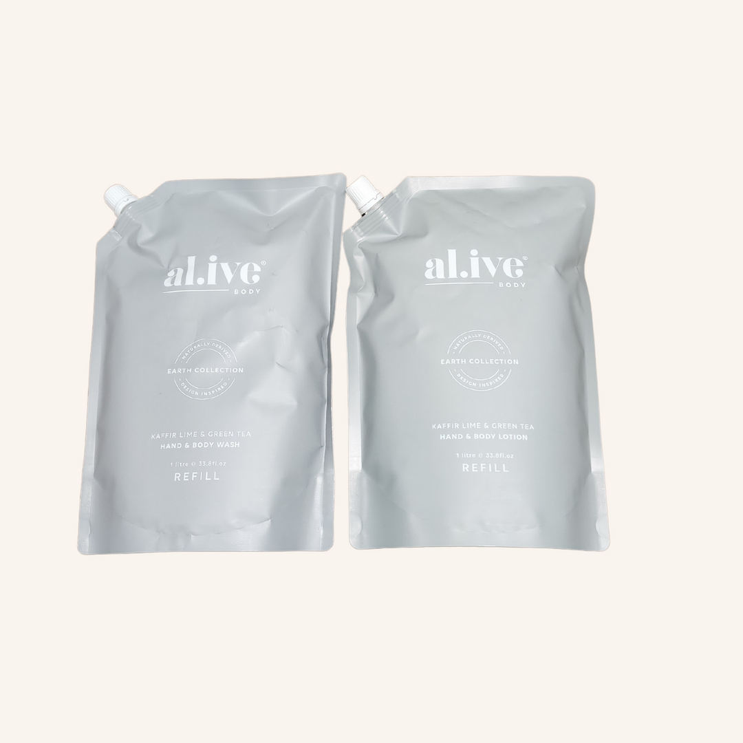 Kaffir Lime & Green Tea Wash & Lotion Refill Bundle | al.ive body