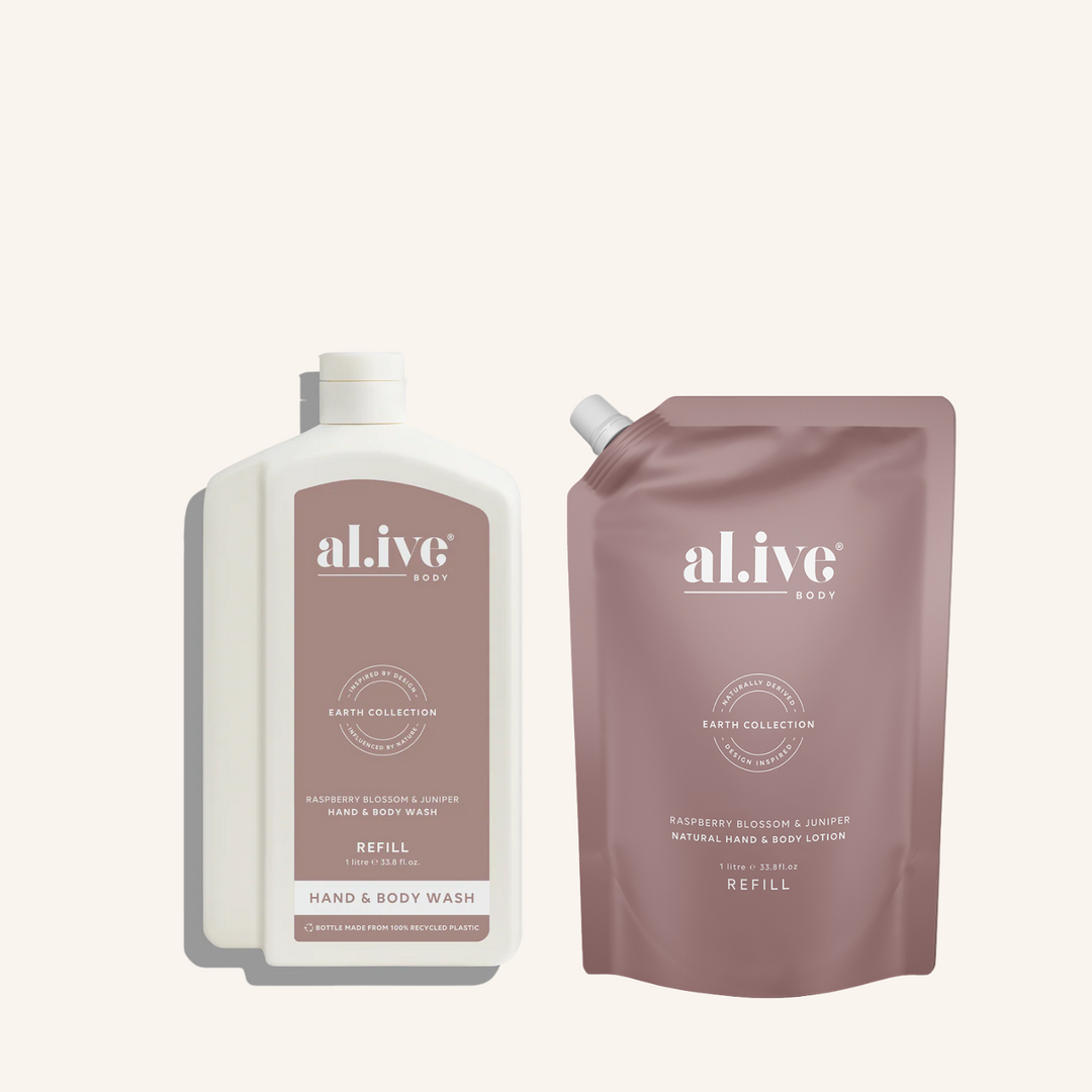 Wash & Lotion Refill Bundle - Raspberry Blossom & Juniper | al.ive body