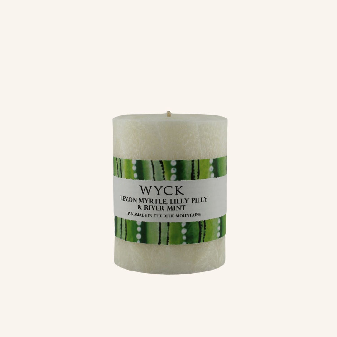 Lemon Myrtle, Lilly Pilly & River Mint Small Pillar | Pillar Candles