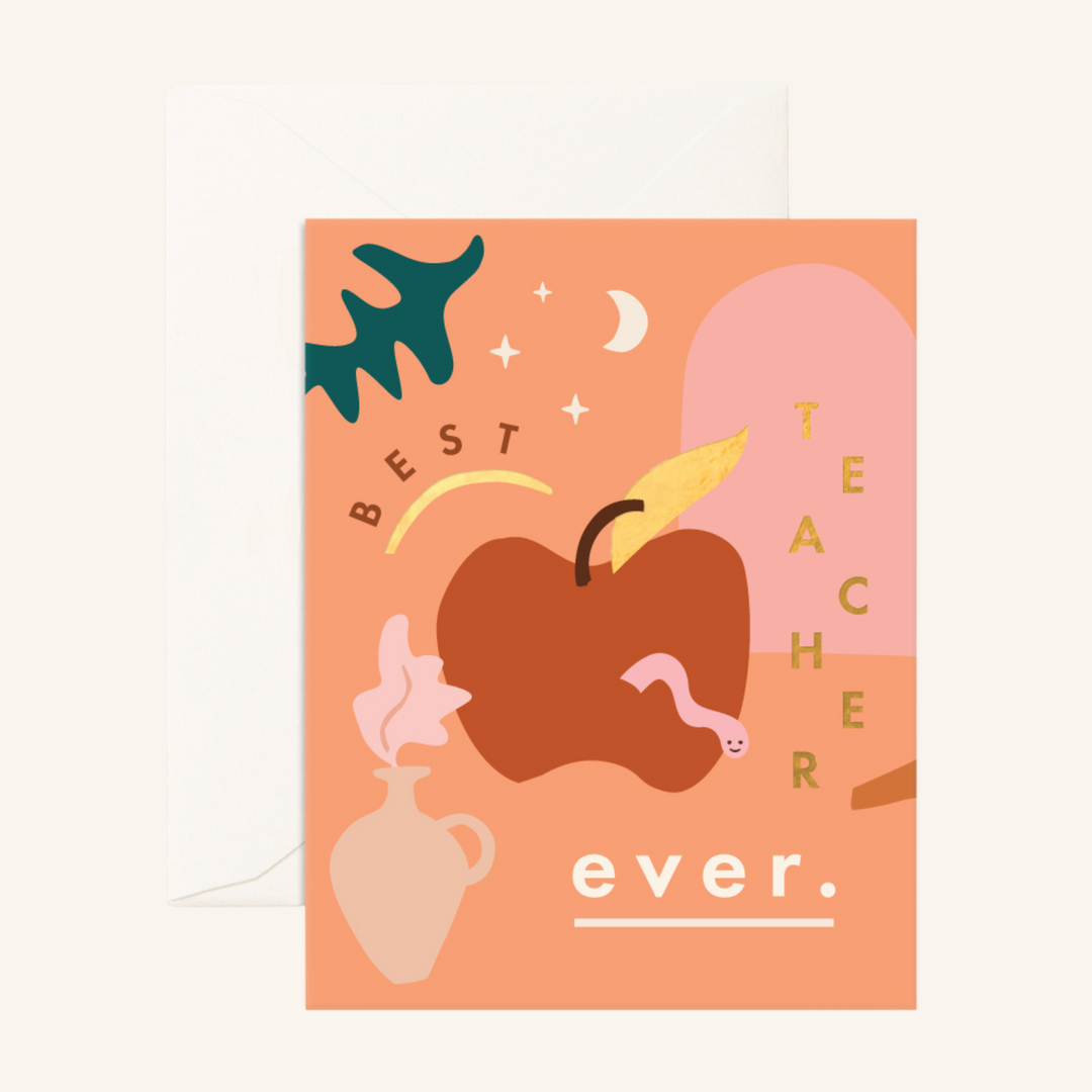 Best Teacher Ever card by Fox & Fallow