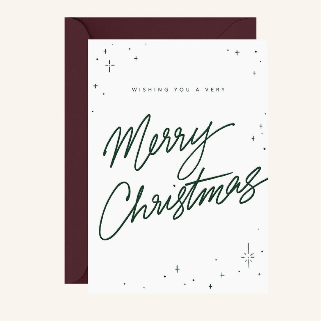Boxed Set of 6 - Wishing you a very Merry Christmas cards