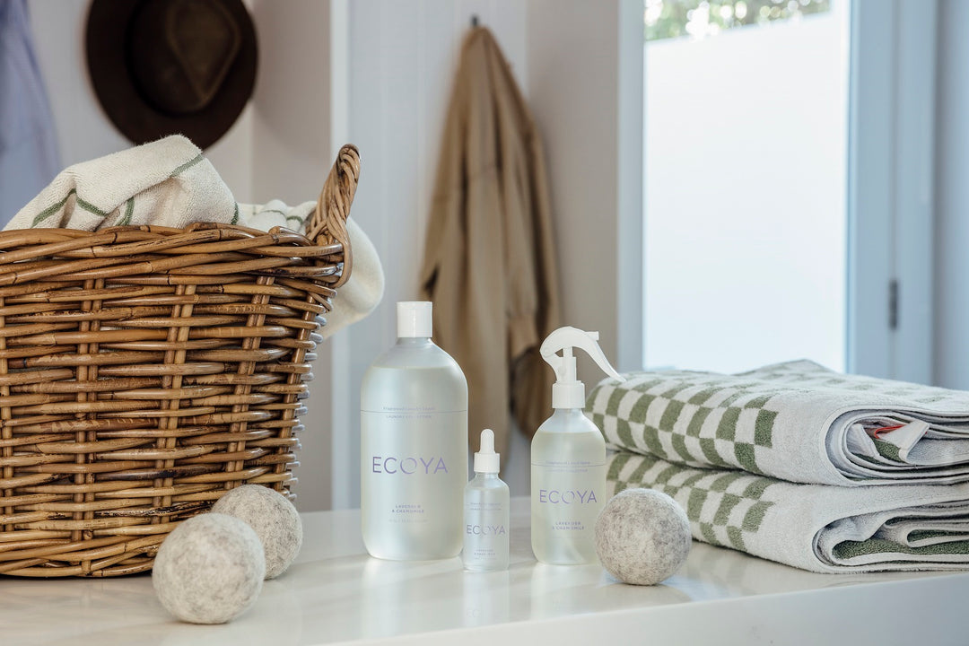 Ecoya Laundry liquid, dryer and linen spray collection