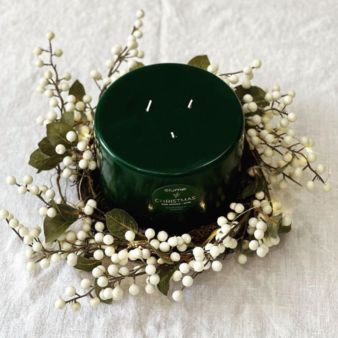 Pillar Candle 3 Wick Pine Needle & Sage | Elume