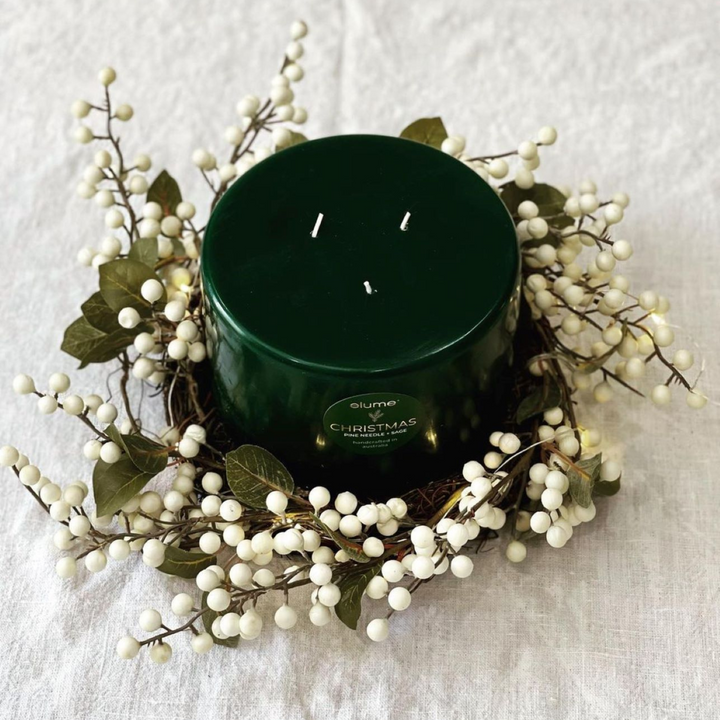 Pillar Candle 3 Wick Pine Needle & Sage | Elume