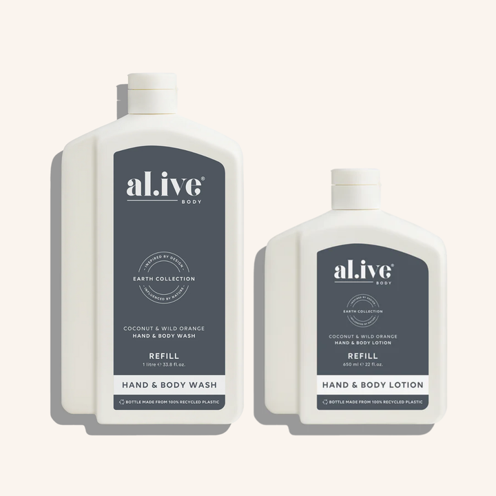 Wash & Lotion Refill Bundle - Coconut & Wild Orange | al.ive body