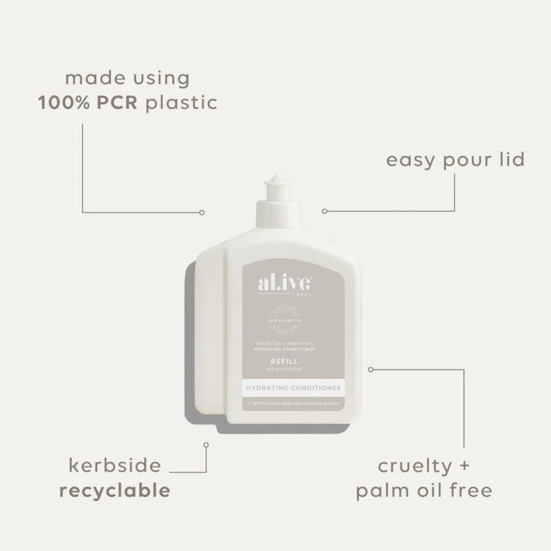 650ml Conditioner Refill - White Tea & Argan Oil | Al.ive Body