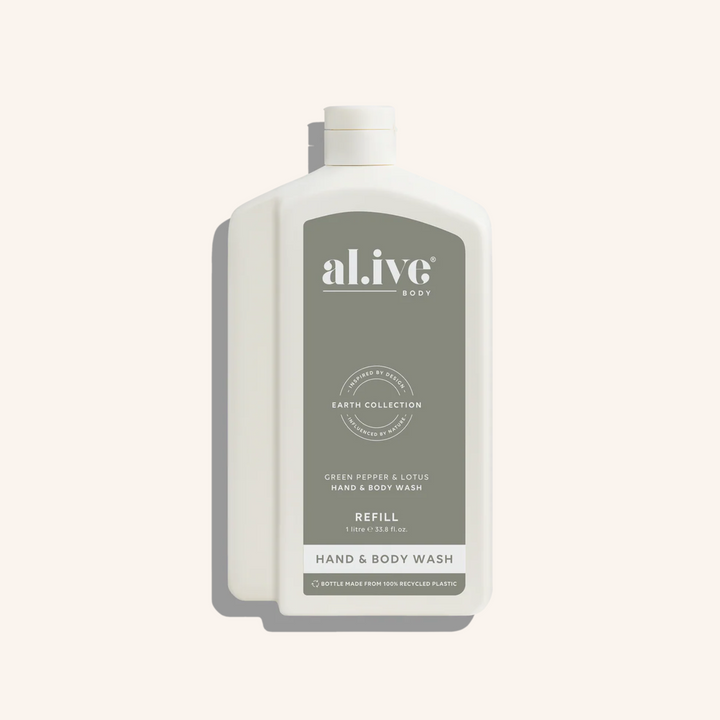 1L Wash Refill - Green Pepper & Lotus | al.ive body