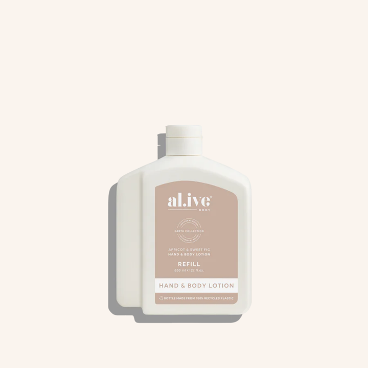 650ml Lotion Refill Apricot & Sweet Fig | al.ive body