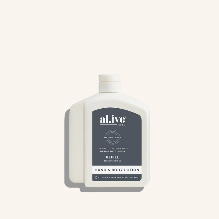 650ml Lotion Refill Coconut & Wild Orange  | al.ive body
