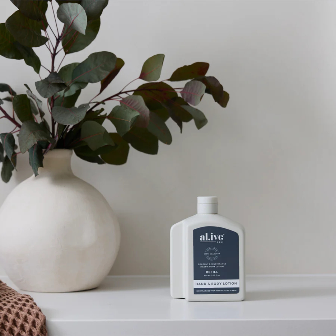 650ml Lotion Refill Coconut & Wild Orange  | al.ive body