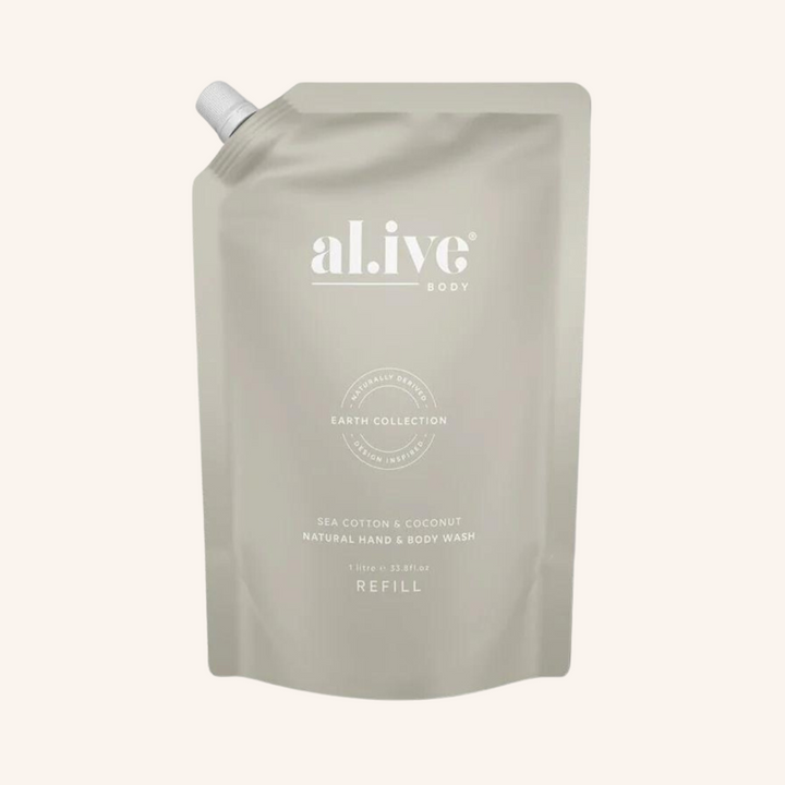 Hand & Body Wash Refill Sea Cotton & Coconut | al.ive body