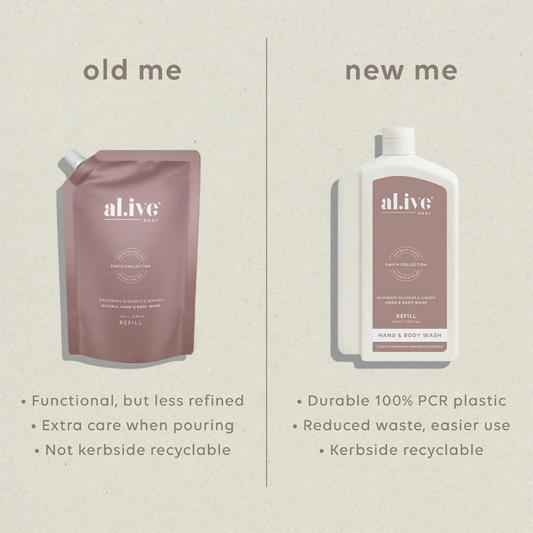 1L Wash Refill - Raspberry Blossom & Juniper  | al.ive body