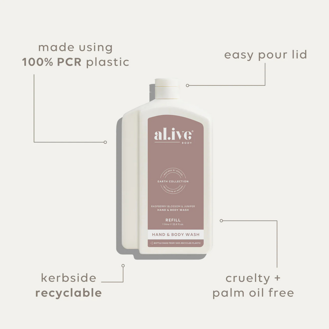 1L Wash Refill - Raspberry Blossom & Juniper  | al.ive body