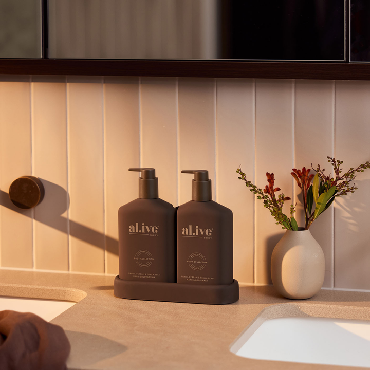 al.ive body Transformative Bathroom Duo Vanilla Cream & Tonka Bean