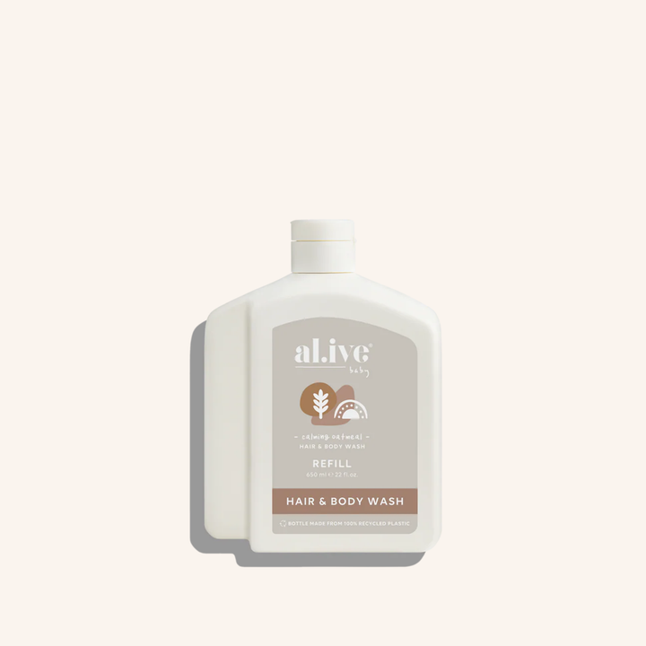 650ml Baby Wash Refill - Calming Oatmeal | al.ive body