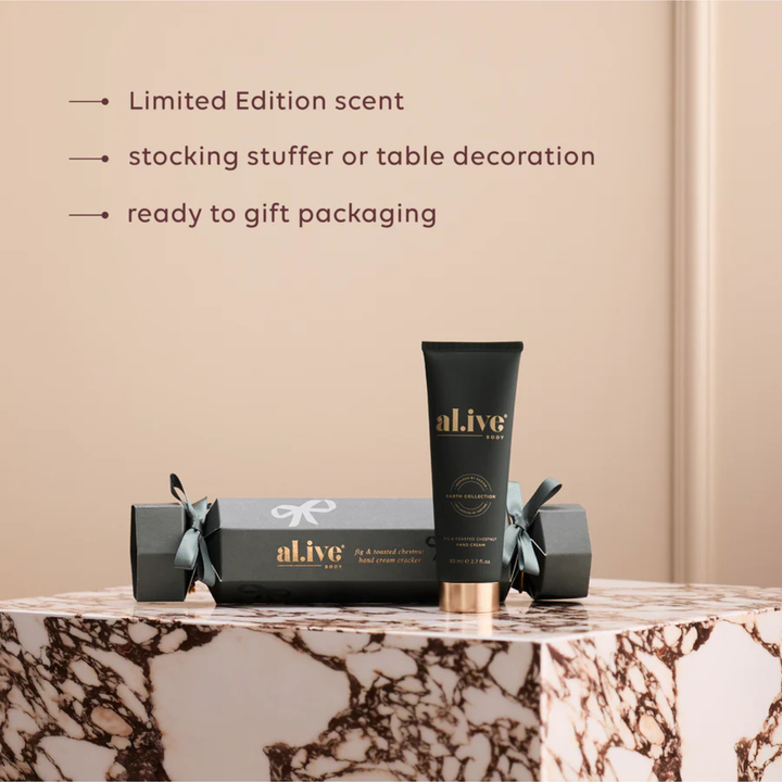 Christmas Hand Cream Cracker - Fig & Toasted Chestnut | al.ive body
