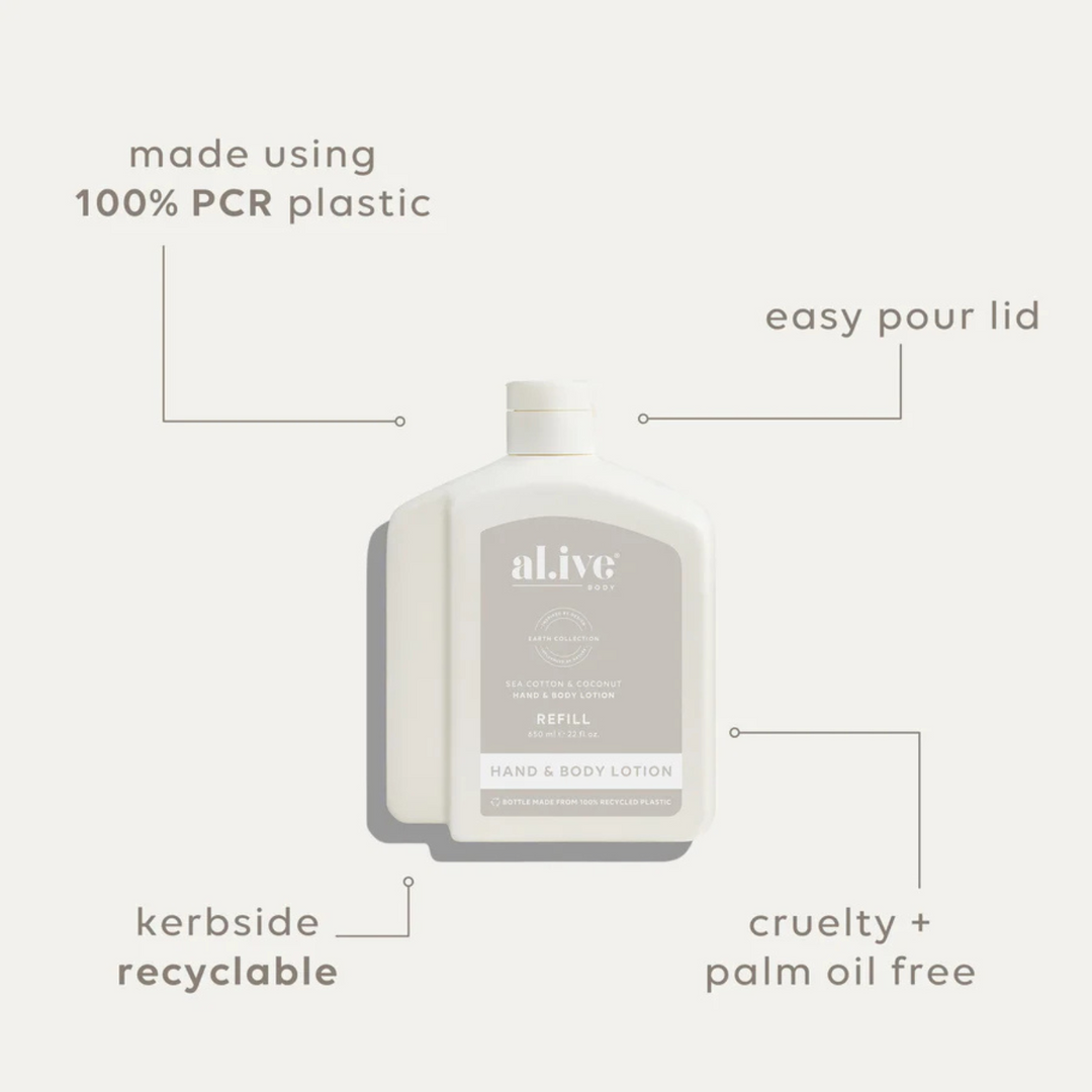 Wash & Lotion Refill Bundle - Sea Cotton & Coconut  | al.ive body