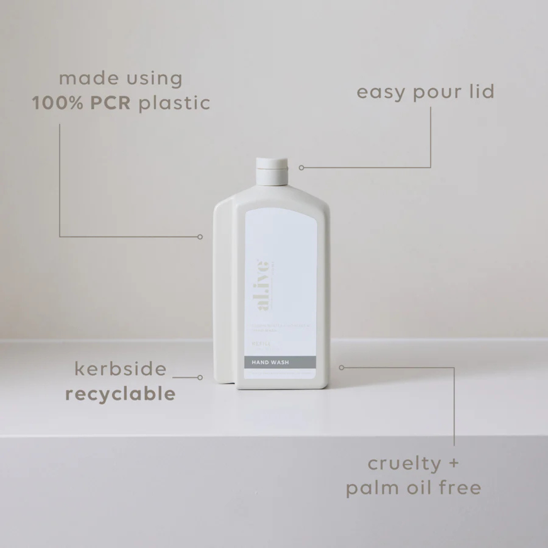 1L Hand Wash - Lemon Myrtle and Honeydew | al.ive body
