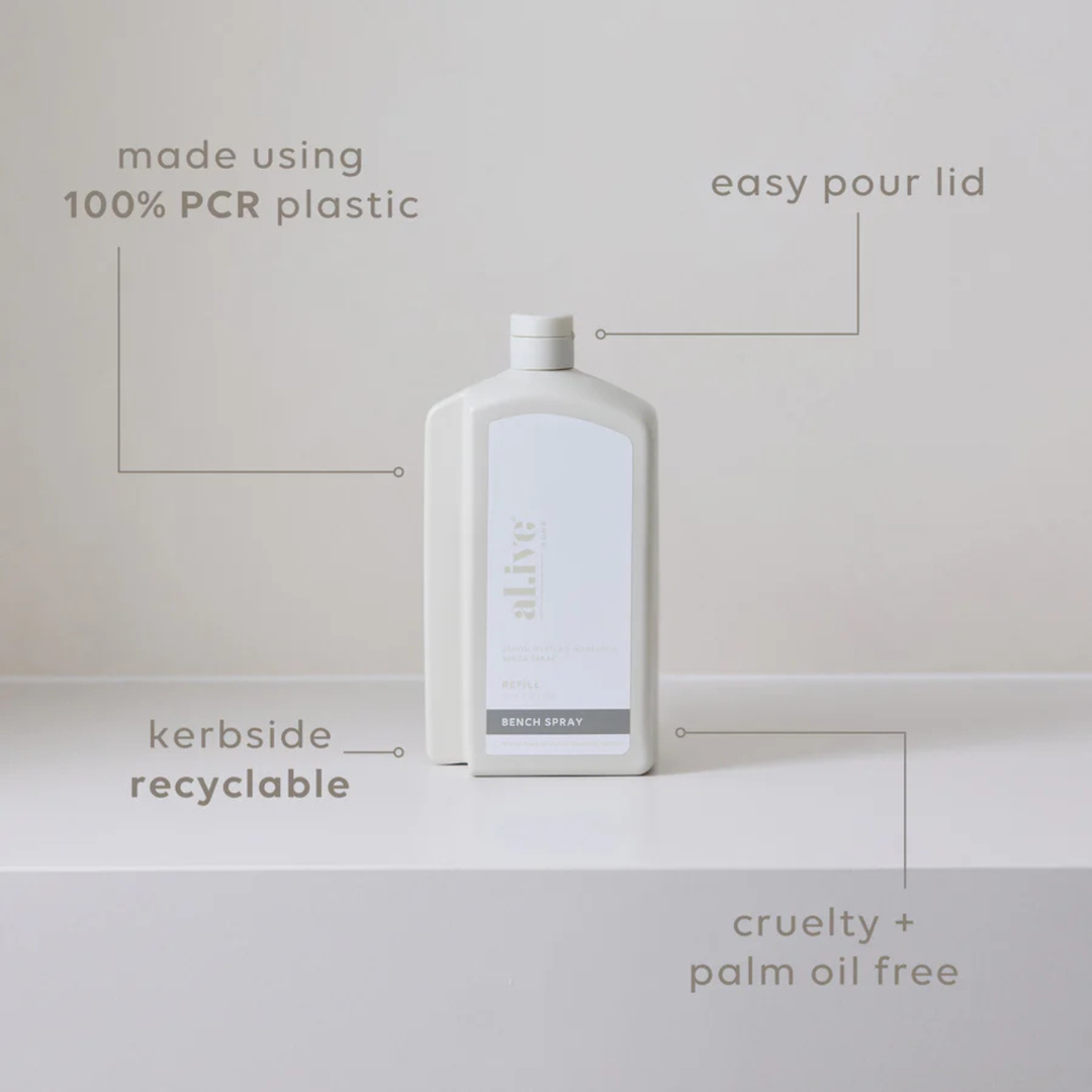 1L Bench Spray Refill Lemon Myrtle & Honeydew | al.ive body