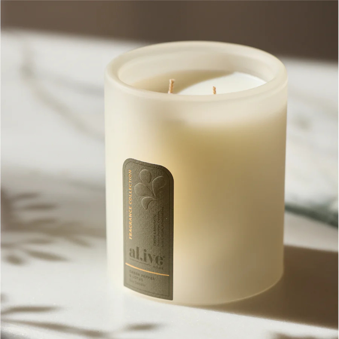 Soy Candle Green Pepper & Lotus | Al.ive Body