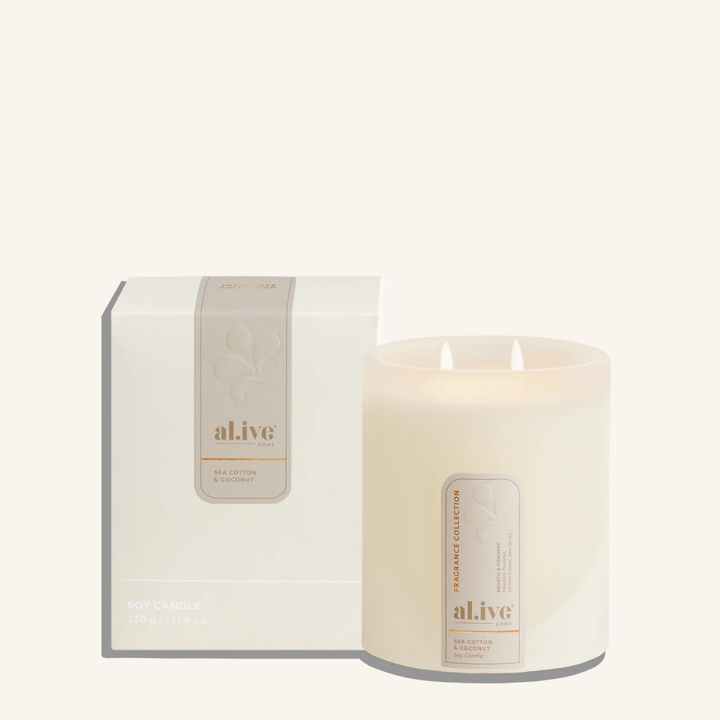 Soy Candle Sea Cotton & Coconut | Al.ive Body