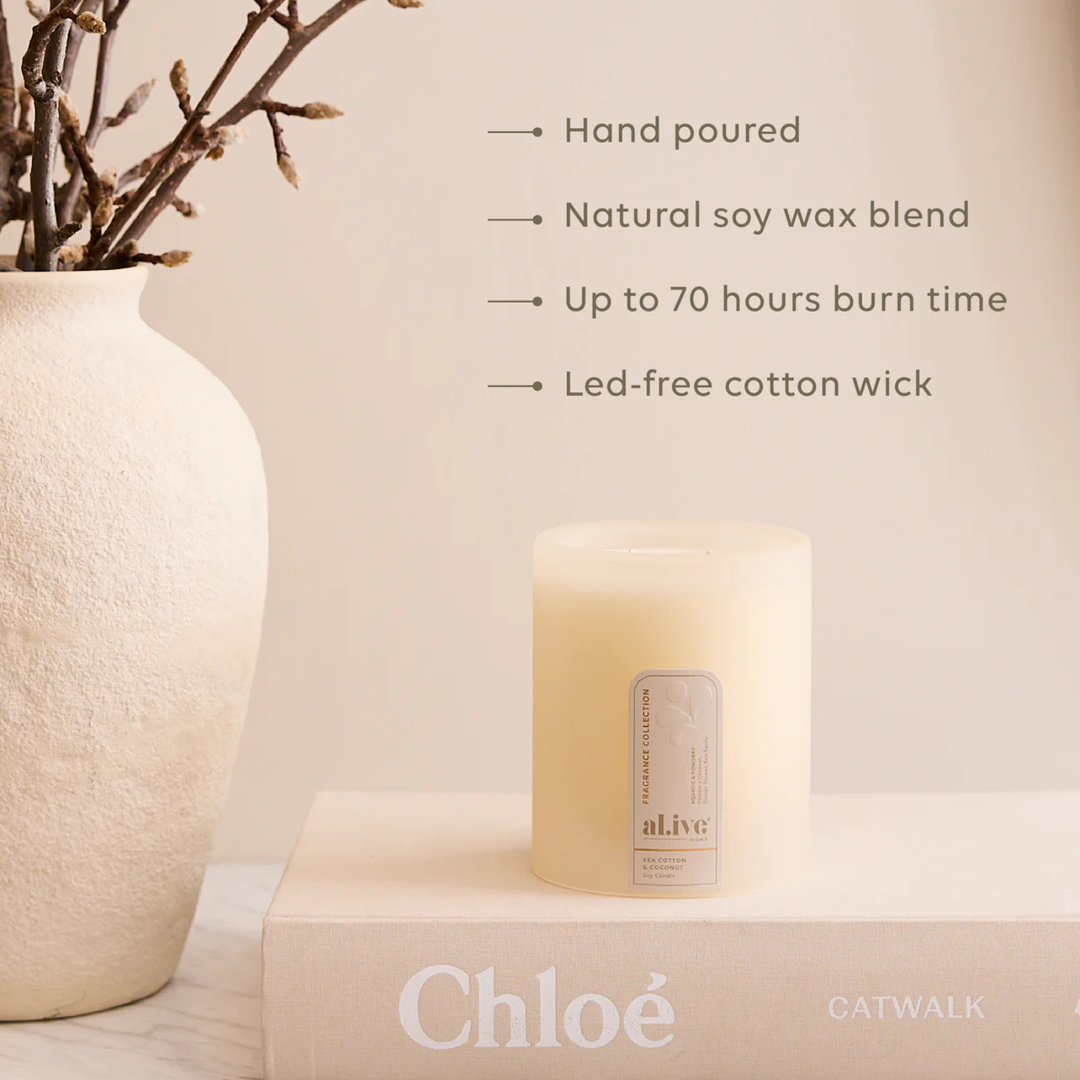Soy Candle Sea Cotton & Coconut | Al.ive Body