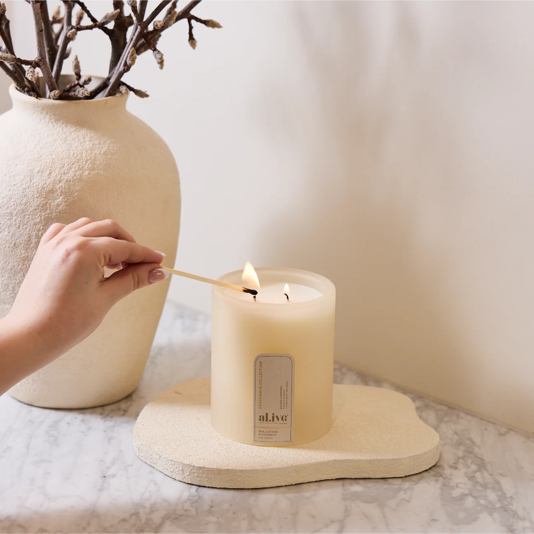 Soy Candle Sea Cotton & Coconut | Al.ive Body