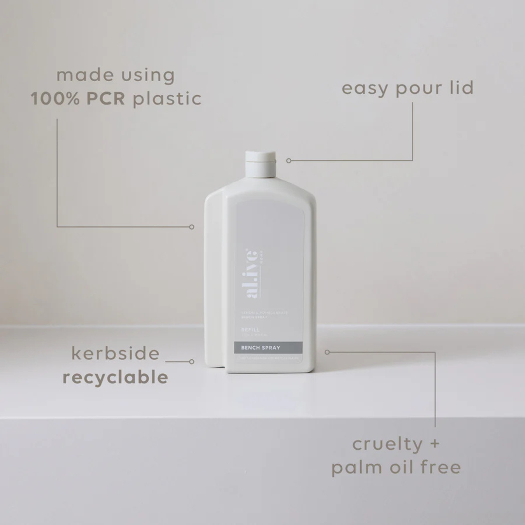 1L Bench Spray Refill Lemon & Pomegranate | al.ive body