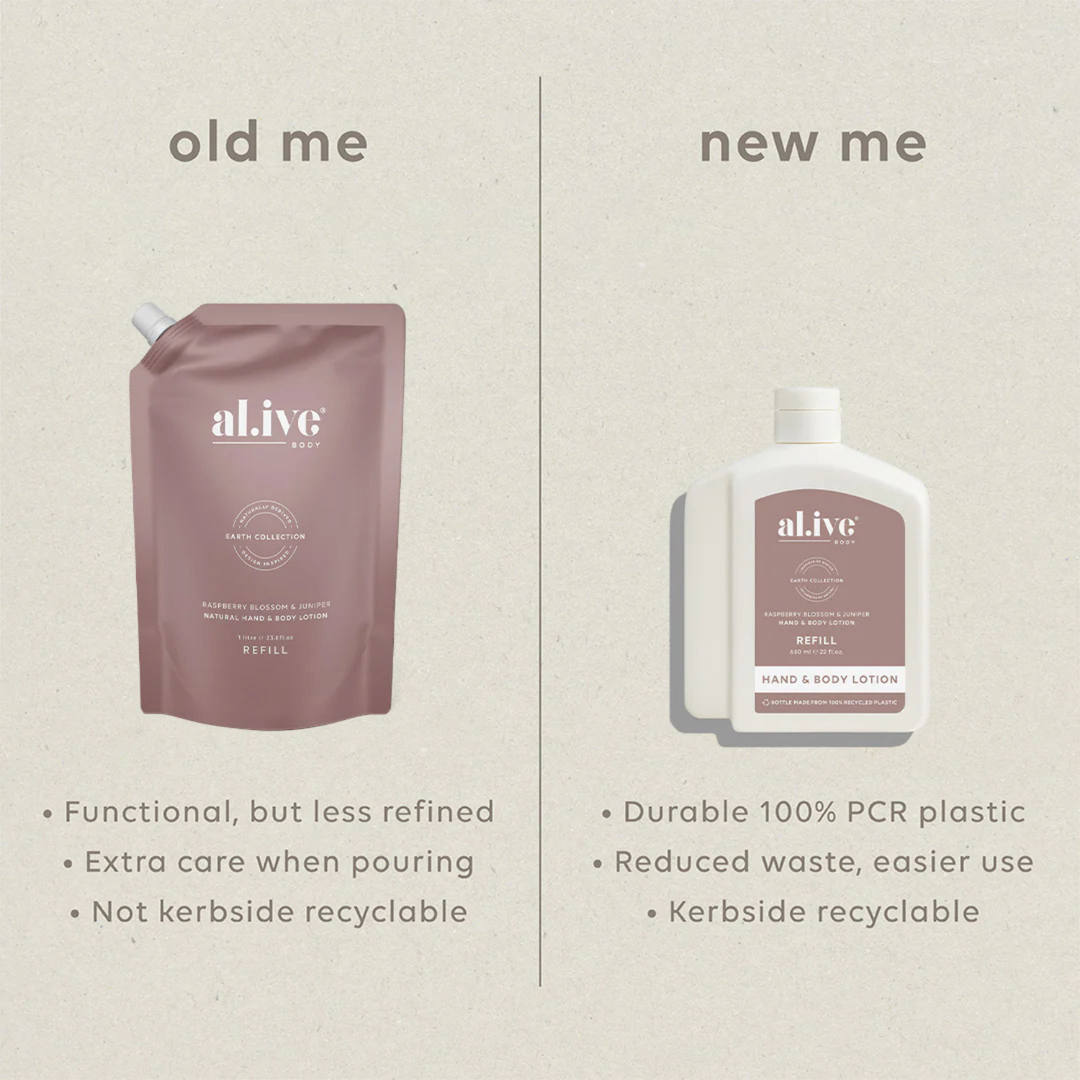 650ml Lotion Refill - Raspberry Blossom & Juniper  | al.ive body