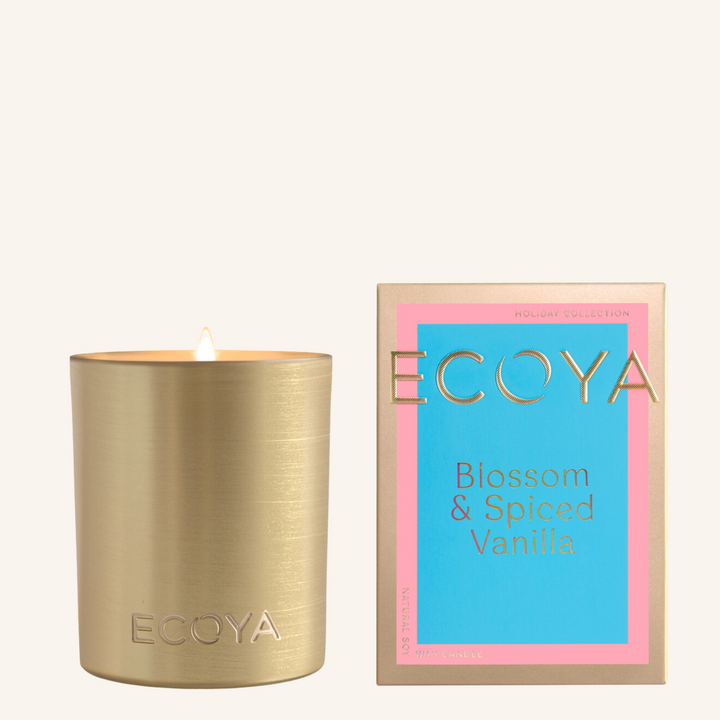 Limited Edition Blossom & Spiced Vanilla Goldie Candle | Ecoya