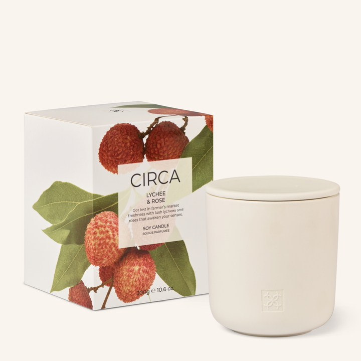 Lychee & Rose 300g Soy Candle | Circa