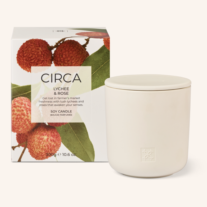 Lychee & Rose 300g Soy Candle | Circa