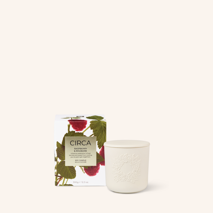 Raspberry & Rhubarb Soy Candle | Circa