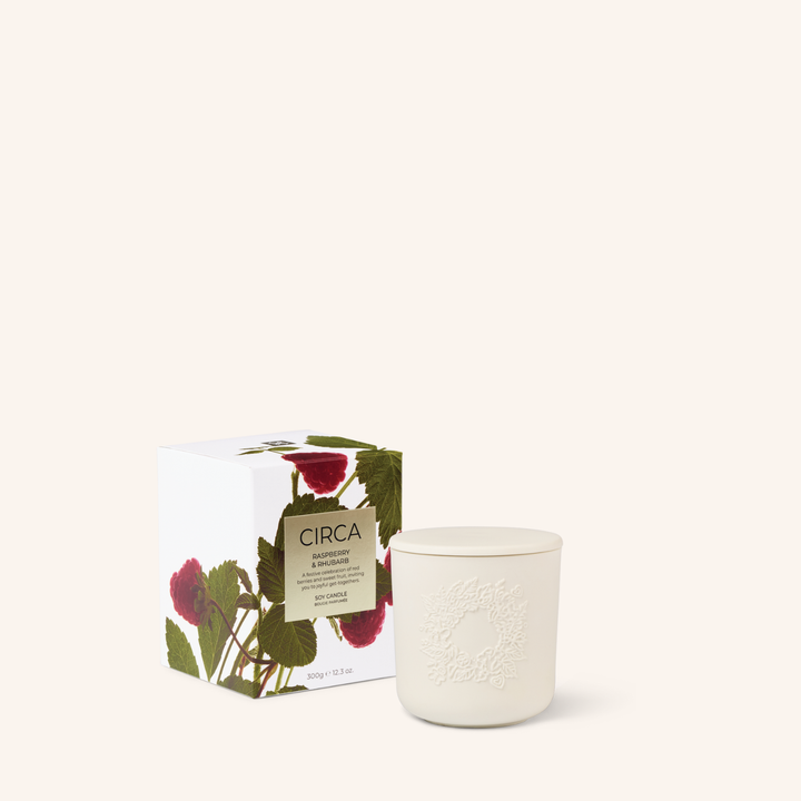 Raspberry & Rhubarb Soy Candle | Circa