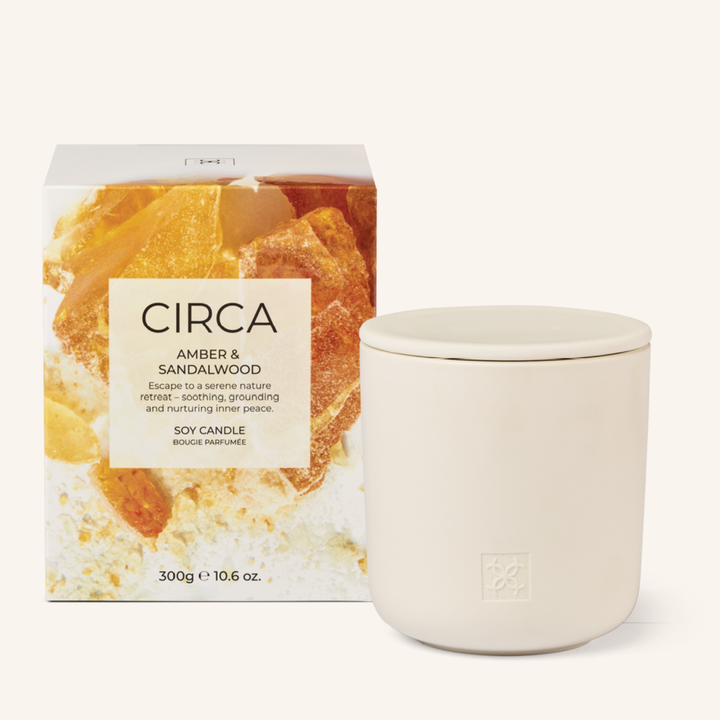 Amber & Sandalwood 300g Soy Candle | Circa