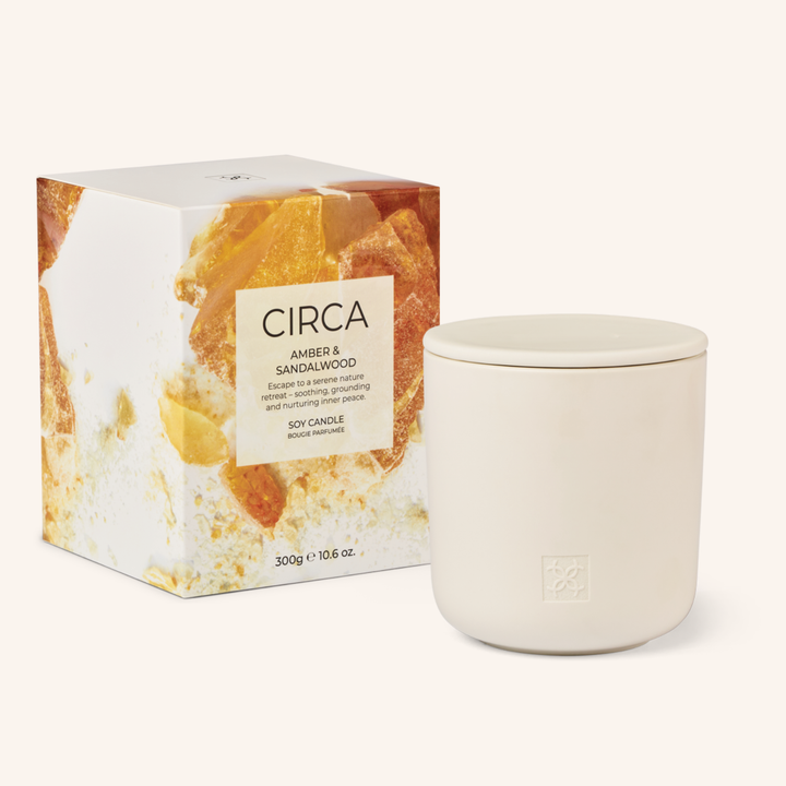 Amber & Sandalwood 300g Soy Candle | Circa