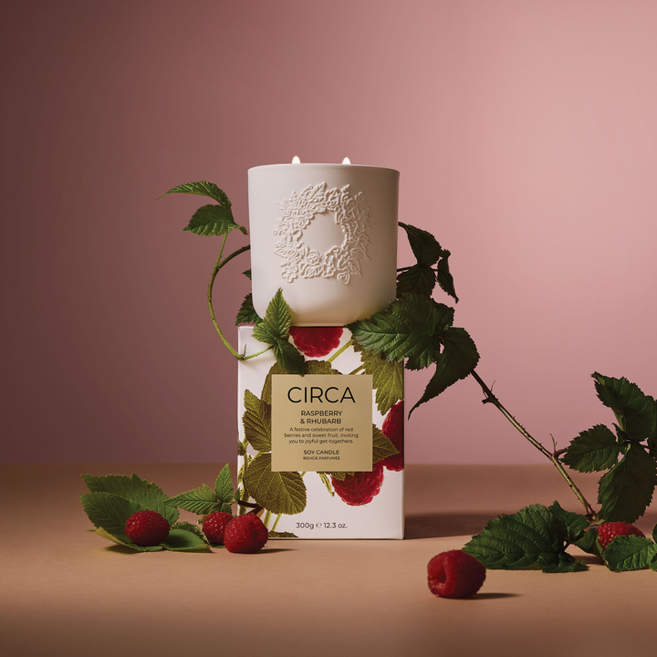 Raspberry & Rhubarb Soy Candle | Circa