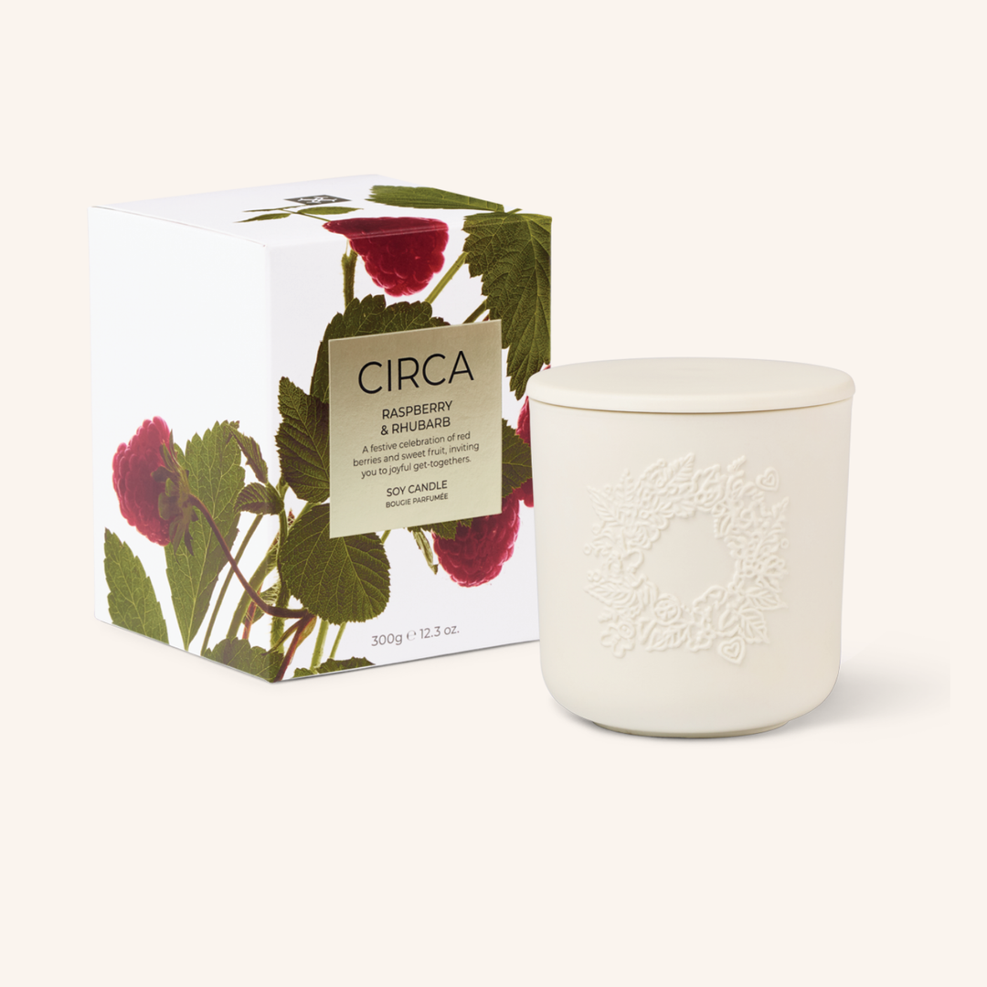 Raspberry & Rhubarb Soy Candle | Circa