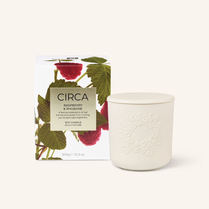 Raspberry & Rhubarb Soy Candle | Circa