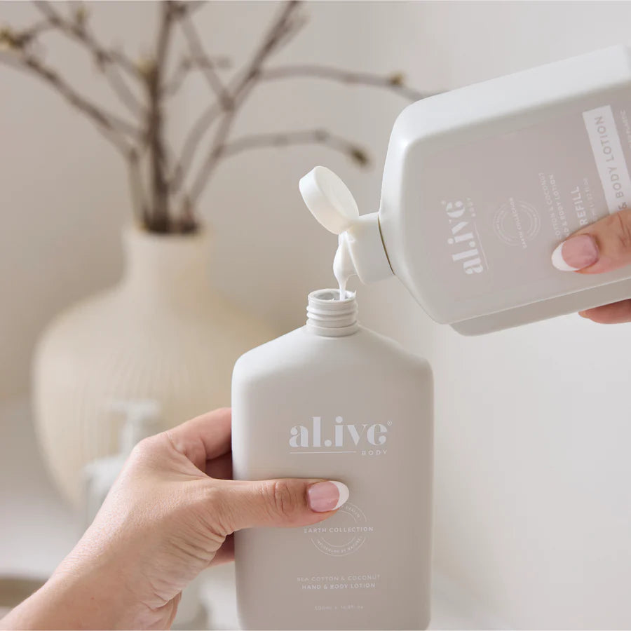650ml Lotion Refill - Sea Cotton & Coconut | al.ive body