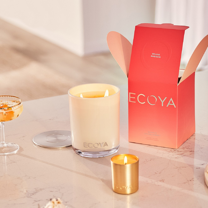 Limited Edition Deluxe Guava & Lychee Sorbet 830G Candle | Ecoya