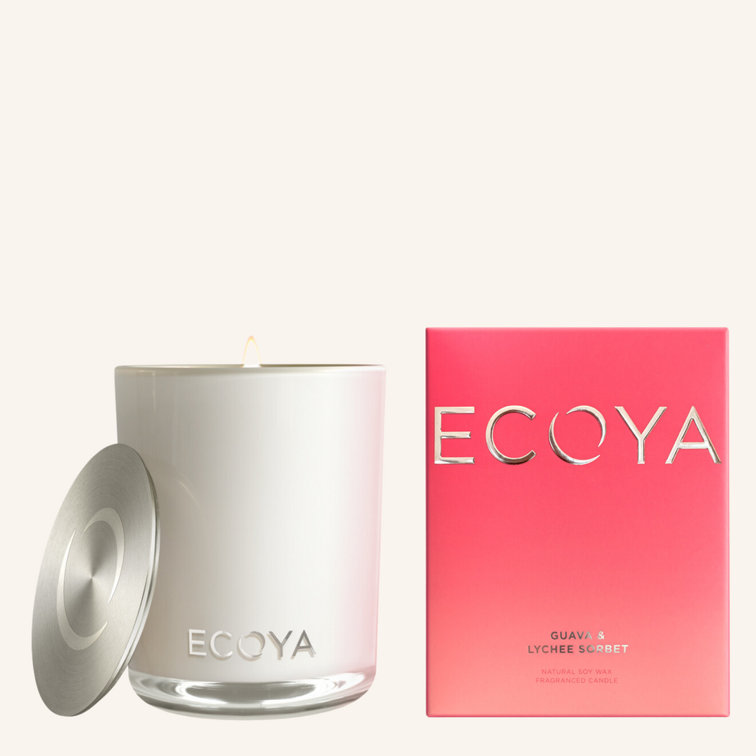 Limited Edition Deluxe Guava & Lychee Sorbet 830G Candle | Ecoya