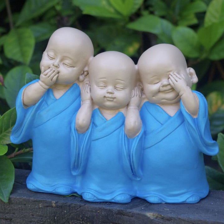 Blue See No, Speak No, Hear No ... Baby Monks | Earth Saltz