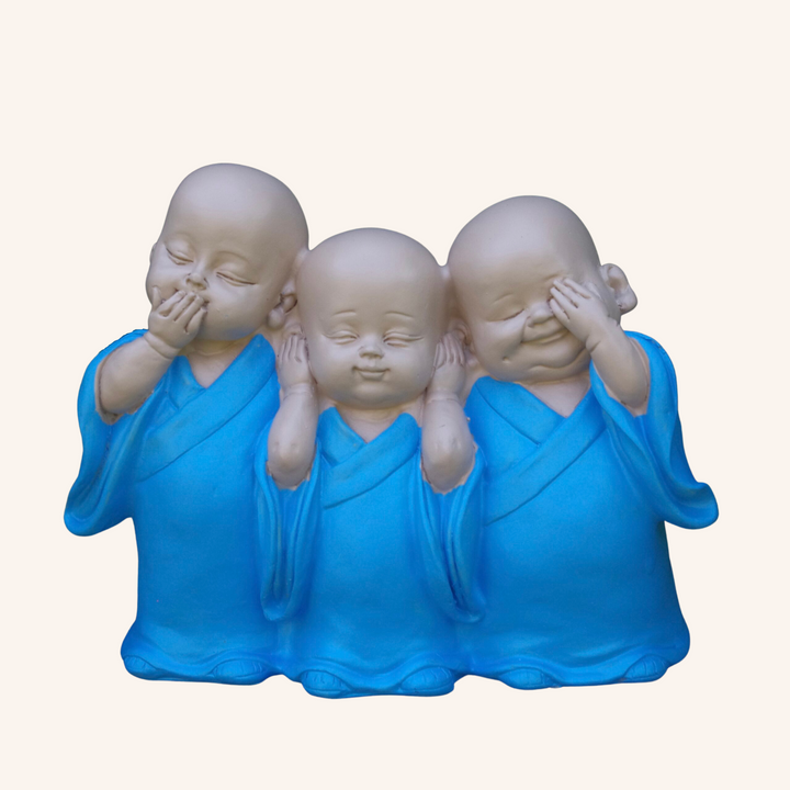 Blue See No, Speak No, Hear No ... Baby Monks | Earth Saltz