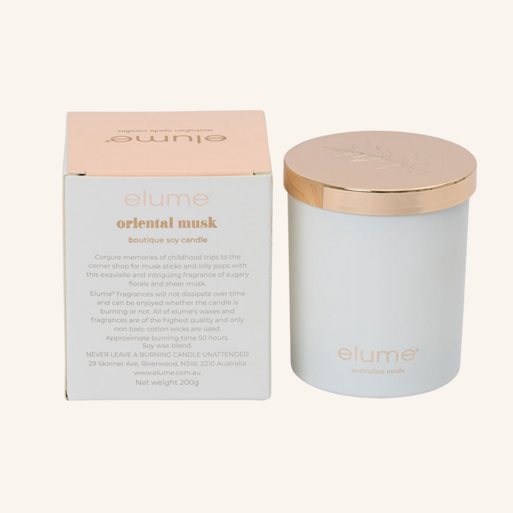 Boutique Soy Candle - Oriental Musk | Elume