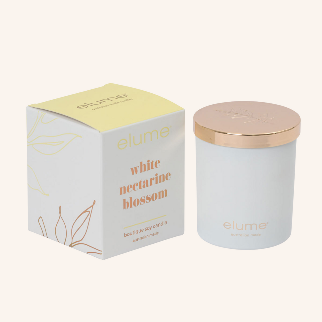 Boutique Soy Candle - White Nectarine Blossom | Elume