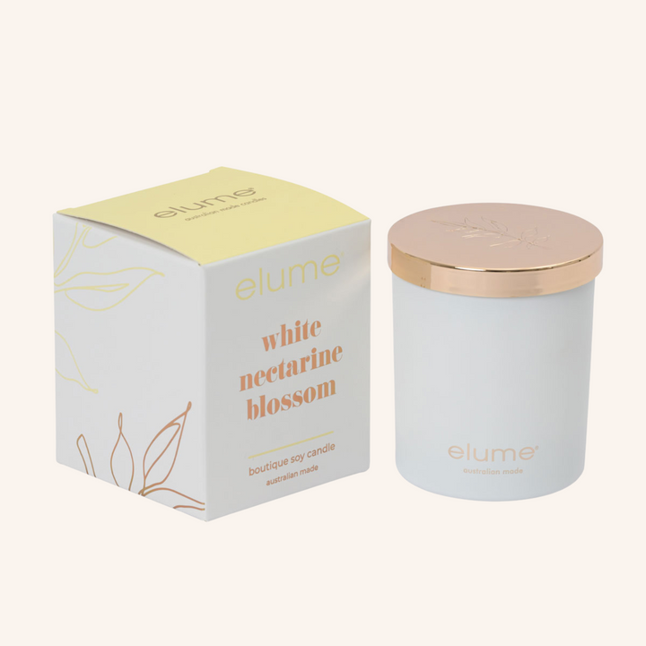 Boutique Soy Candle - White Nectarine Blossom | Elume
