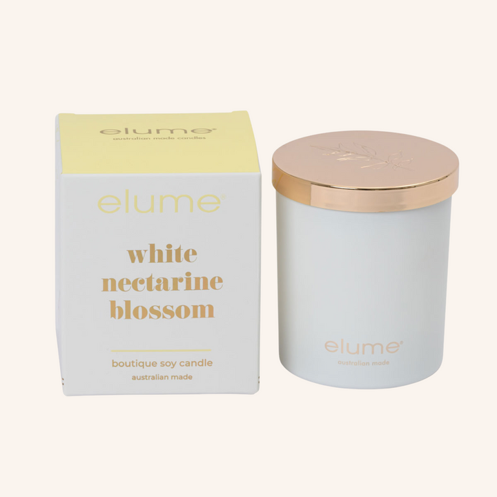 Boutique Soy Candle - White Nectarine Blossom | Elume