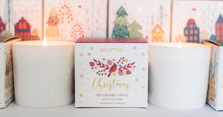 Elegant Mulberry Spice Christmas Candle  | Elume